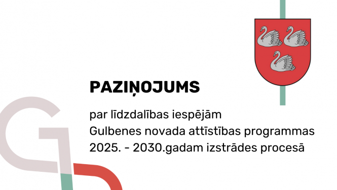 Attēls: paziņojums par līdzdalības iespējām