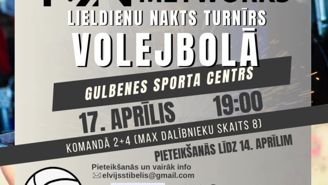 Nakts turnīrs volejbolā