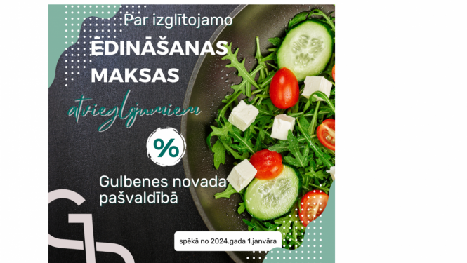 Attēls: par ēdināšanas maksas atvieglojumiem izglītjoamiem