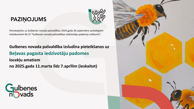 Paziņojums par Beļavas pagasta iedzīvotāju padomi