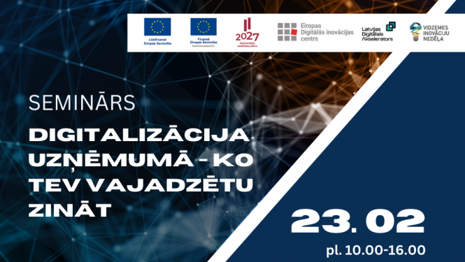 Attēls ar  digitalizācija uzņēmumā seminārs
