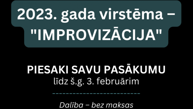 Attēls ar informāciju par pieteikšanos Vidzemes inovāciju nedēļai