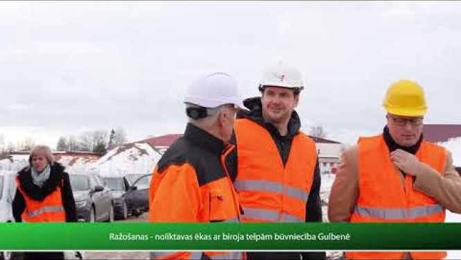 Ražošanas/noliktavu ēkai Gulbenē svin spāru svētkus