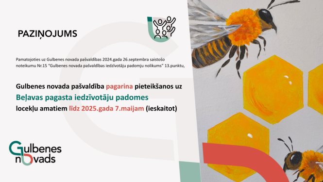 Paziņojums par Beļavas pagasta iedzīvotāju padomes kandidātu pieteikšanās pagarināšanu