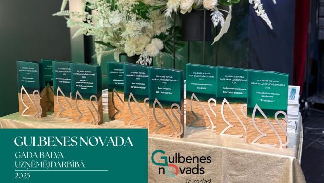Attēls: Pasniegtas Gulbenes novada gada balvas uzņēmējdarbībā