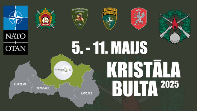 Attēls: No 5. līdz 11. maijam jūsu novados norisināsies Sauszemes spēku Mehanizētās kājnieku brigādes organizētās militārās mācības "Kristāla bulta 2025"