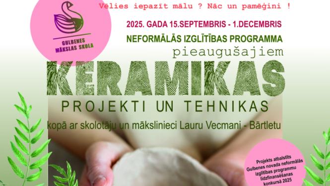 Attēls: Gulbenes Mākslas skolas piedāvājums pieaugušajiem 