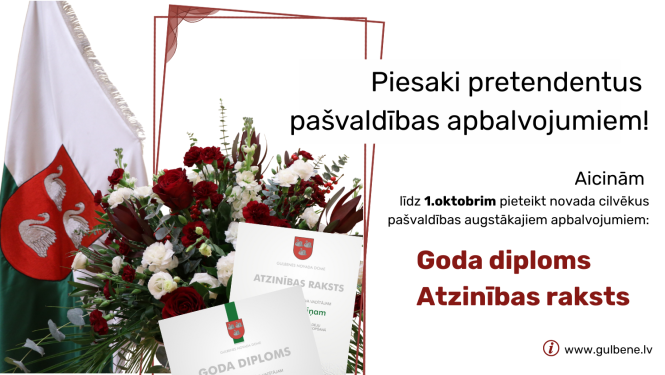 Attēls: pieteikums Gulbenes novada apbalvojumiem