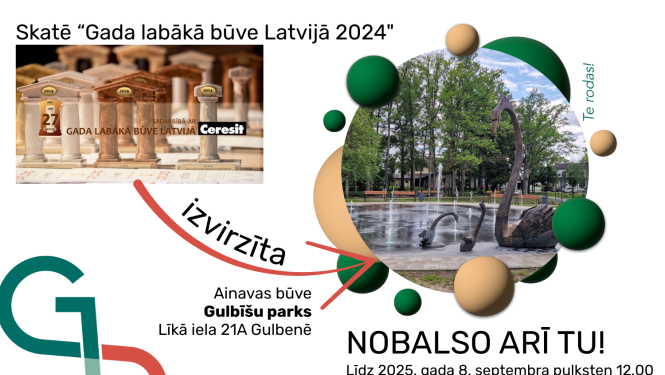 Attēls: Gulbīšu parks startē skatē