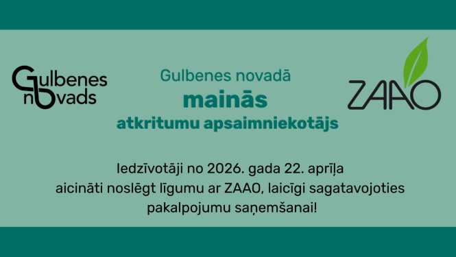 Attēls: Gulbenes novadā mainās atkritumu apsaimniekotājs