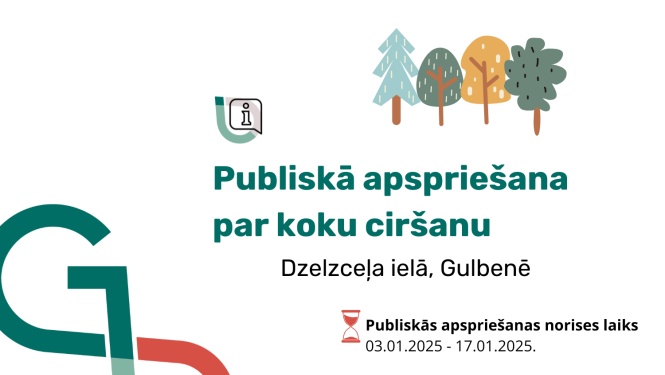 Attēls: publiskā apspriešana koku ciršanai Dzelzceļa ielā