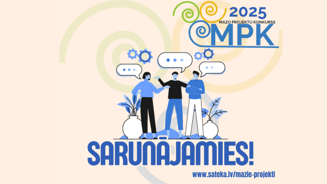 Attēls: Biedrība “SATEKA” ir izsludinājusi Mazo projektu konkursu 2025 „Sarunājamies!” 
