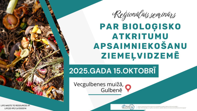 Attēls: reģionālais seminārs par bioloģisko atkritumu apsaimniekošanu Ziemeļvidzemē