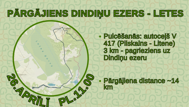 Pārgājiens Dindiņu ezers - Letes