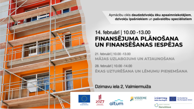 Attēls: Vidzemes EnergoGids aicina uz apmācību ciklu par  daudzdzīvokļu ēku atjaunošanu un energoefektivitāti