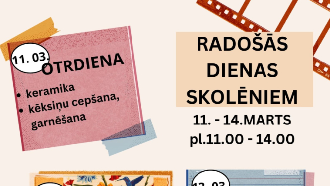 Afiša: Radošās dienas skolēniem