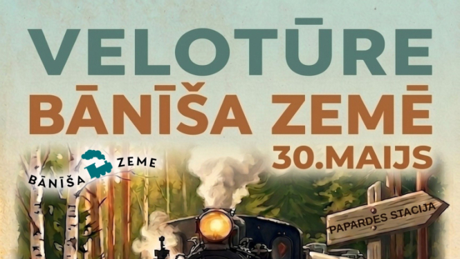 Afiša: Velotūre Bānīša zemē