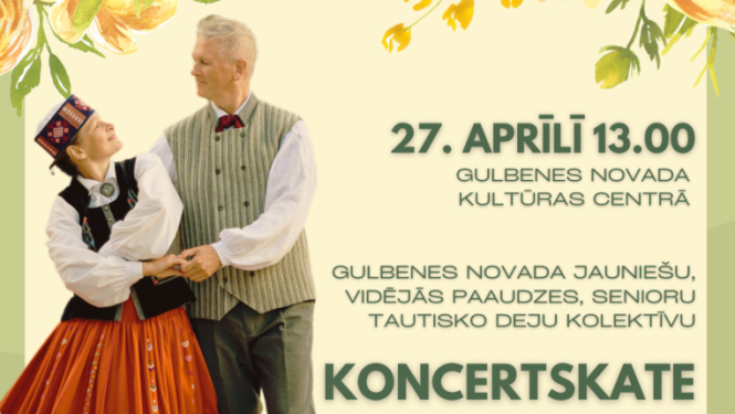 Attēls: novada pieaugušo tautisko deju kolektīvu koncertskate