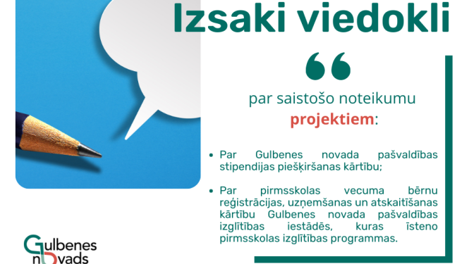 Attēls: izsaki viedokli par saistošos noteikumu projektiem