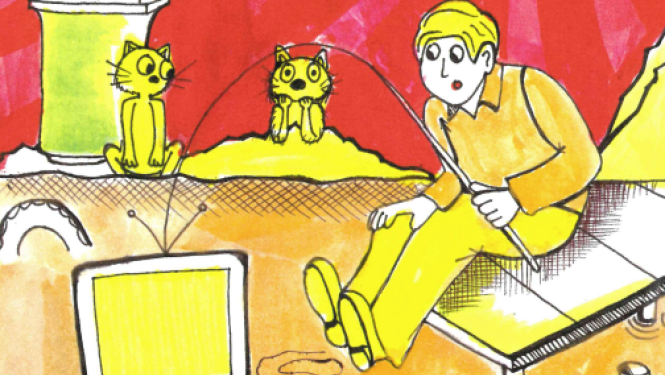 Attēls: Gulbītis par atkritumu šķirošanu