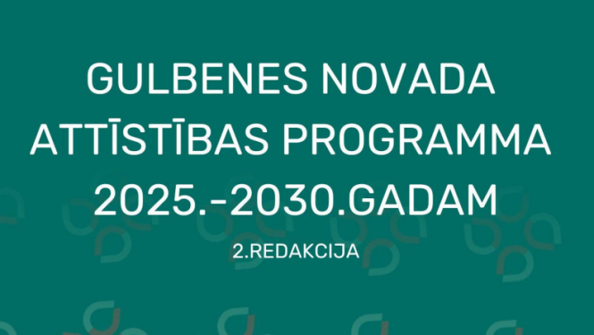 Attēls: Paziņojums par atkārtotu Gulbenes novada attīstības programmas 2025.-2030.gadam projektu publisko apspriešanu