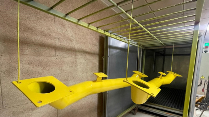 Attēls: Projekta ietvaros iegādājas lieljaudas pulverkrāsošanas krāsni