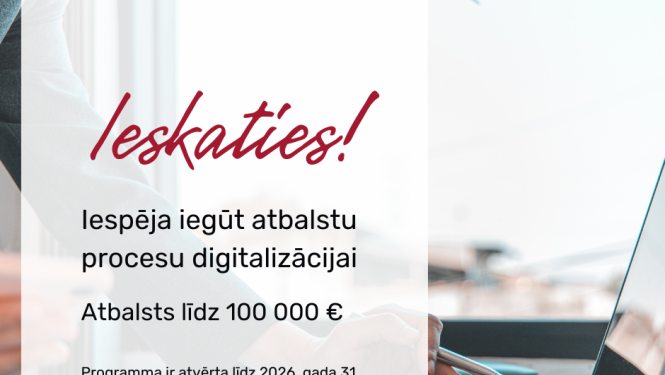 Atvērta programma digitalizācijas procesu atbalstam