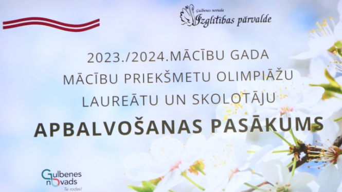 Attēls: apbalvo olimpiāžu dalībniekus