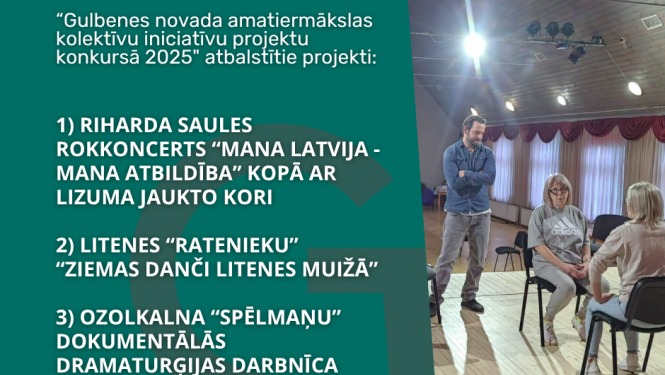 Attēls: noslēdzās pieteikumu iesniegšana jau otrajam “Gulbenes novada amatiermākslas kolektīvu iniciatīvu projektu konkursam”