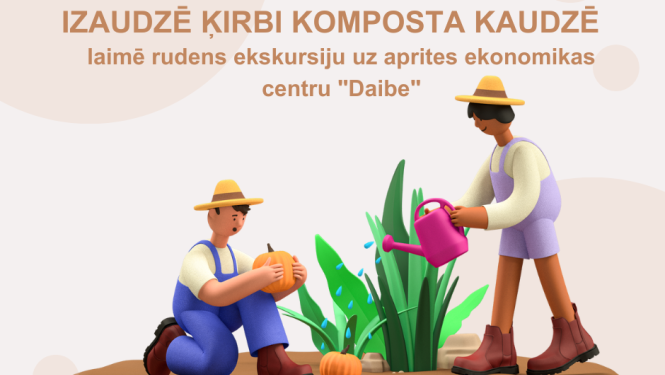 Attēls: SIA Lautus Vide izaicina Tavu klasi: izaudzē ķirbi komposta kaudzē un laimē rudens ekskursiju 