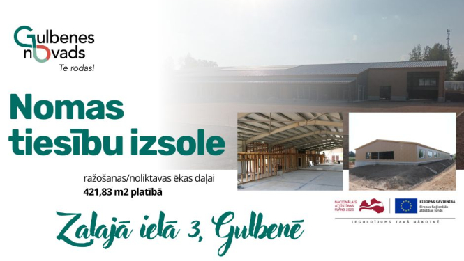 Attēls: nomas tiesību izsole Zaļā iela 3