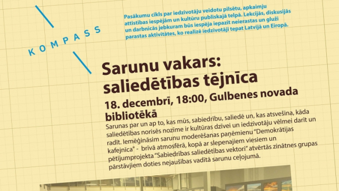 Attēls: Aicina uz sarunu vakaru