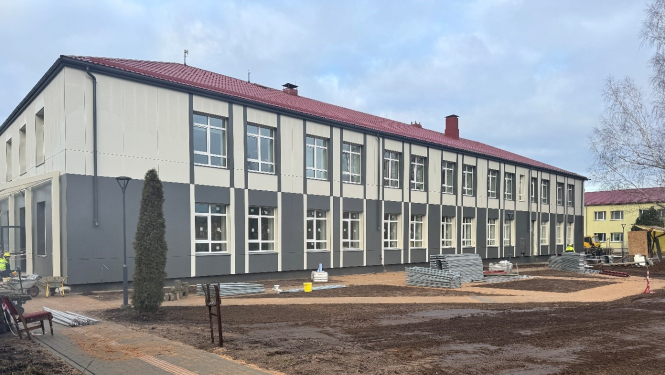 Turpinās būvdarbi Lejasciema pamatskolas ēkas atjaunošanai