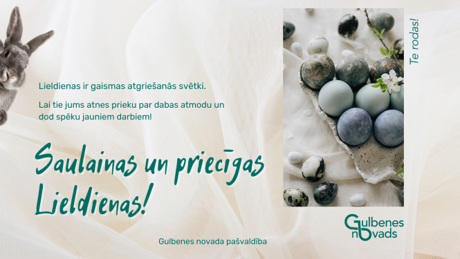 Attēls: apsveikums Lieldienās