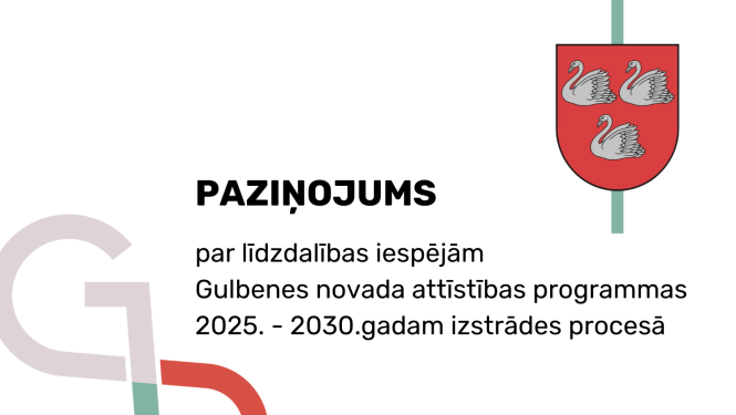 Attēls: paziņojums par līdzdalības iespējām