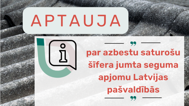 Attēls par iedzīvotāju aptauju par azbestu saturošu šīfera jumta seguma apjomu