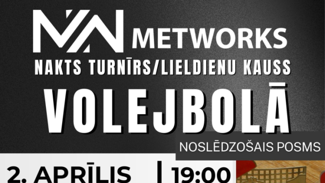 Metworks kauss nakts volejbolā