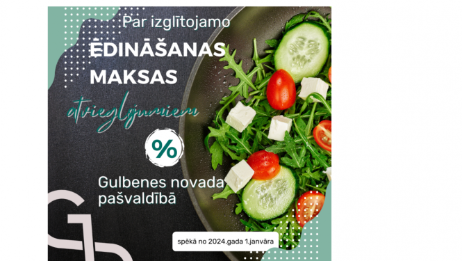 Attēls: par ēdināšanas maksas atvieglojumiem izglītjoamiem