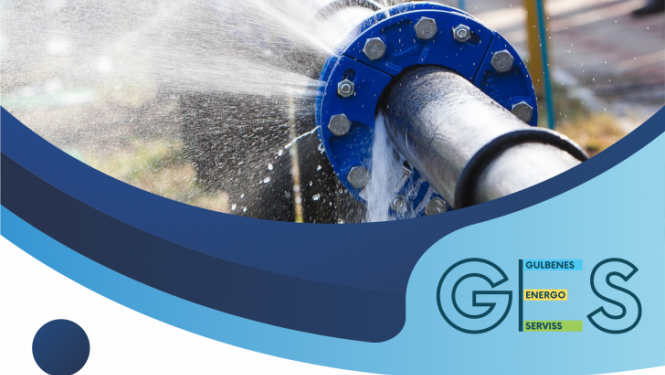 Vizuālis: SIA GES informē par ūdensvada plīsumu