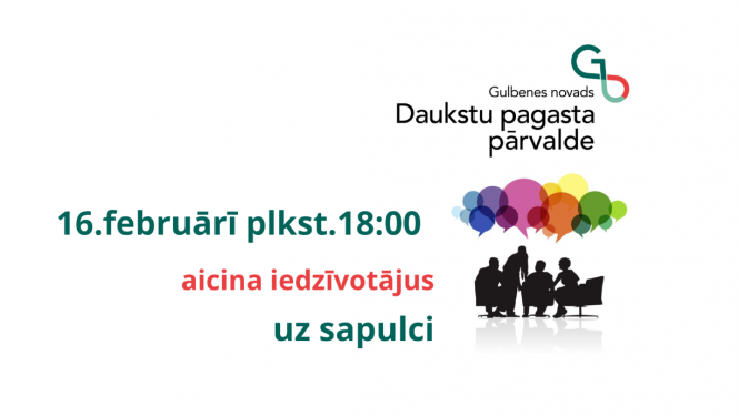 Attēl spar iedzīvotāju sapulci Daukstu pagasta iedzīvotājiem