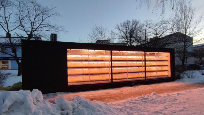 Attēls: Gulbenes pilsētā uzstādīts jauns vides tūrisma objekts - inovatīva augu audzēšanas iekārta