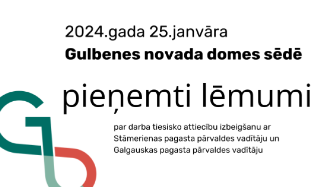 Attēls: Gulbenes novada domes sēdes lēmumi