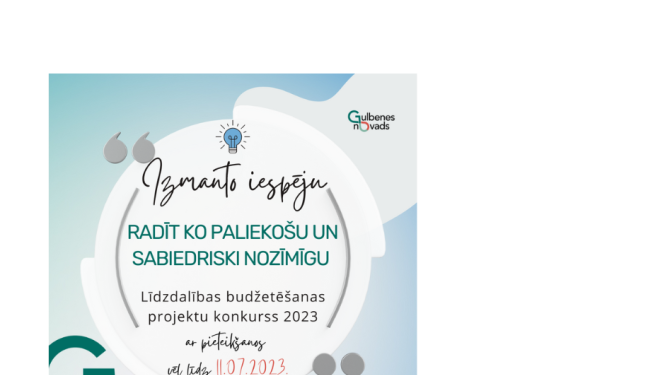 Vizuālis: līdzdalības budžetēšanas projektu konkurss
