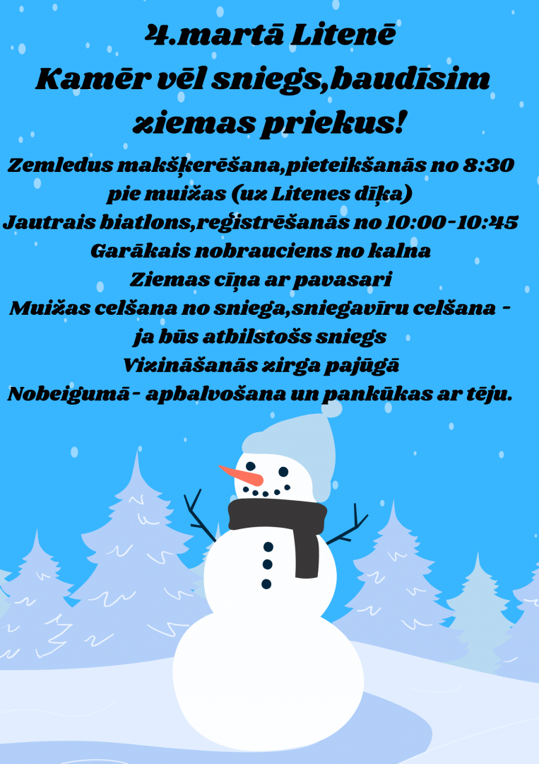 Ziemas prieku diena Litenē 4. martā