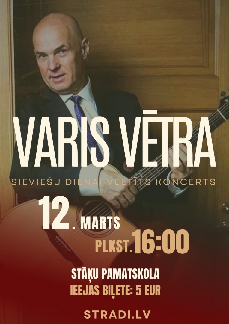 Vara Vētras koncerts Stāķos 12. martā