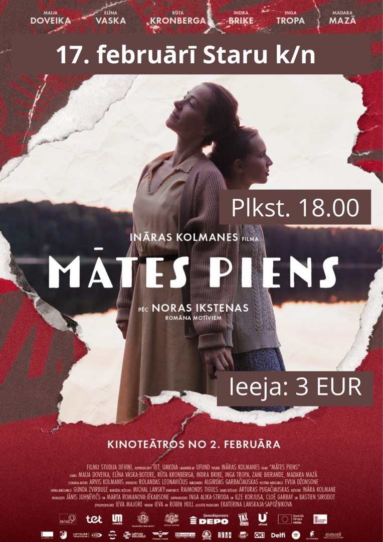 Filma "Mātes piens" Staru kultūras namā 17. februārī 18:00