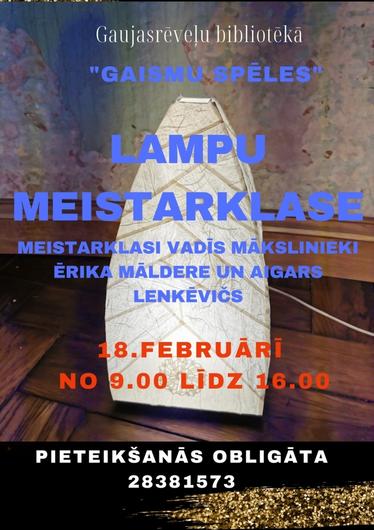 Attēls: lampu veidošanas meistarklase Rankā 