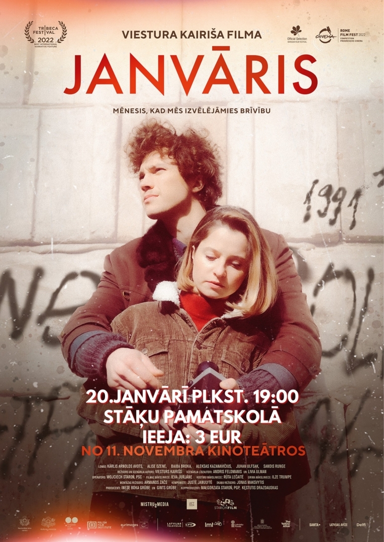 Afiša par filmu Janvāris Stāķu pamatskolā