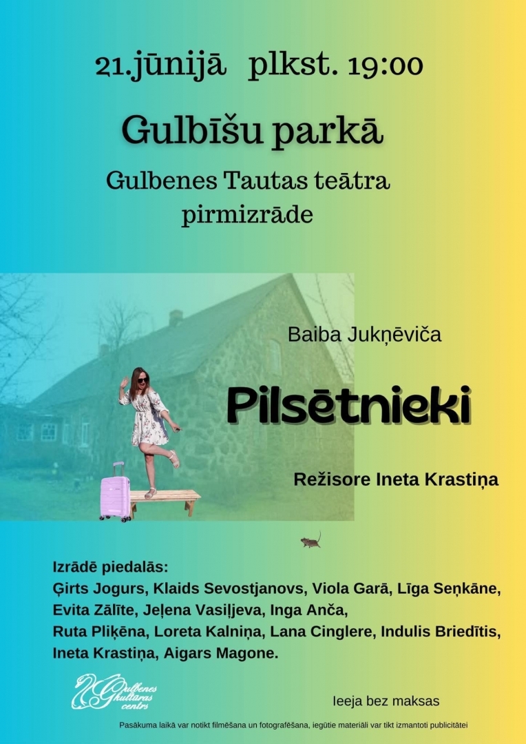 Tautas teātra izrāde Gulbīšu parkā