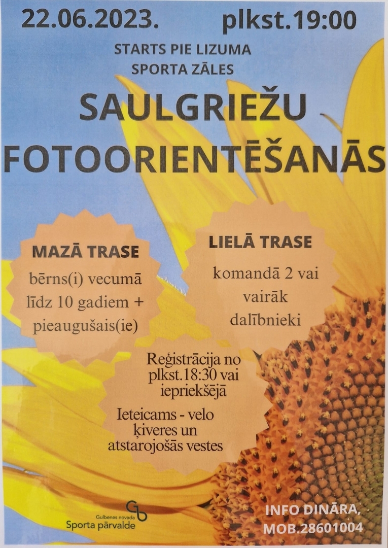 Saulgriežu fotoorientēšanās Lizumā